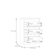 image 10 of Edmore 3 Drawer Bedside Chest in White
