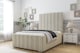 image 2 of Sloomy Radcliffe Cream Plush Bed Frame With 50" Upholstered Headboard 6' Super King