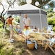 image 4 of COSTWAY 210 x 210 cm Pop up Canopy Tent Portable Backpack Canopy-White