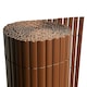 image 7 of Oypla 1m x 3m Brown PVC Outdoor Garden Fencing Privacy Screen Roll Brown
