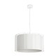 image 1 of Linda 1 Light Round Ceiling Pendant White with Shade, E27