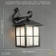 image 4 of Classic Matte Black Die-Cast Aluminium Metal Exterior Lantern Wall Light Fitting