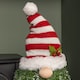 image 6 of 76cm Red and White Christmas Tree Standing Gonk with Striped Hat and Extendable Legs