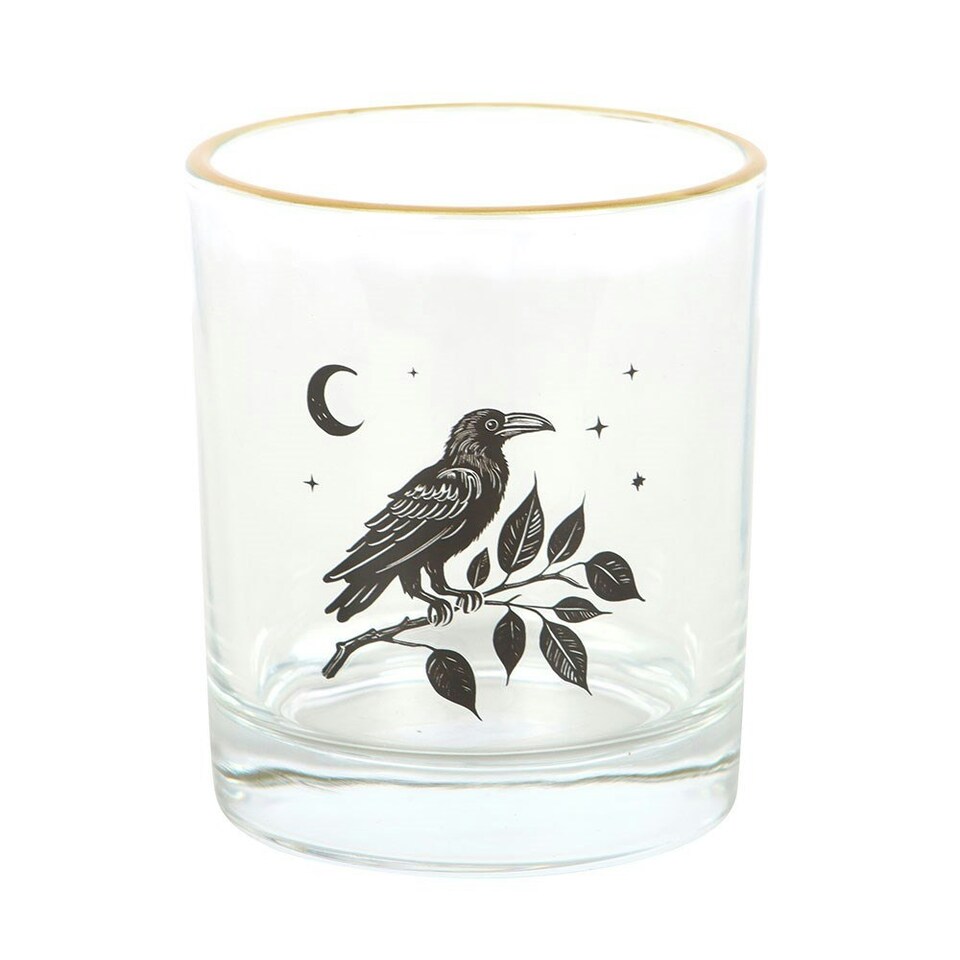 image 1 of Perched Raven Drinking Glass Clear
