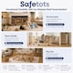 image 4 of Safetots Wooden Multi Panel Room Divider, up to 156cm, Natural Wood, 76cm Tall, Flexible Room Divider for Baby and Toddler | Cream | Natural