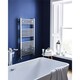 image 1 of 1200mm (H) x 500mm (W) - Vertical SQUARE - 25mm - Chrome - Bathroom Towel Rail - (Clifton Rail) -(1.2m x 0.5m)