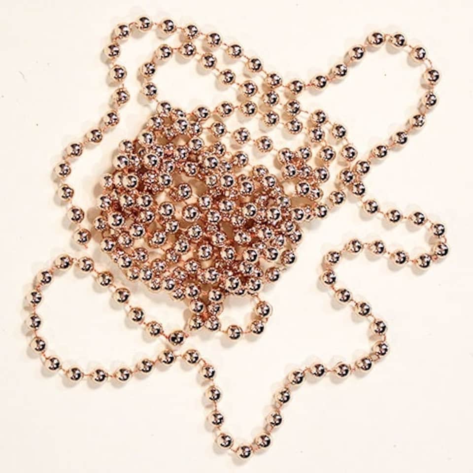 Soft Gold Bead Chain Christmas Decoration 2.7m