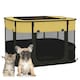 image 1 of PawHut Portable Dog Pen for Puppies, Rabbits, Kittens, Guinea Pigs - Yellow