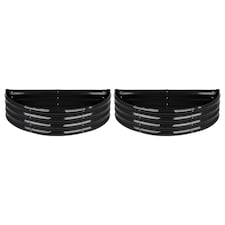 Harbour Housewares Raised Garden Beds - 2x Anthracite Semi-Circle Bottomless Galvanised Steel Metal Planter Box 120 x 60cm