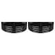 image 1 of Harbour Housewares Raised Garden Beds - 2x Anthracite Semi-Circle Bottomless Galvanised Steel Metal Planter Box 120 x 60cm