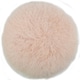 image 1 of SNUGRUGS Mongolian Sheepskin Cushion - Round - 40cm | Pink | Round 40cm