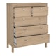 image 5 of Madrid Chest 3+2 Drawers in Jackson Hickory Oak