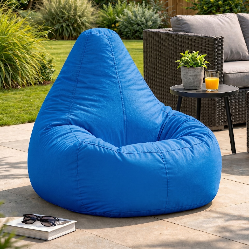 image 1 of icon Dalton High Back Adult Gaming Indoor Outdoor Bean Bag Chair, Blue