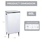 image 2 of 60L Dual Compartment Kitchen Waste Bin White Rubbish Waste Separator with Press Top Lid