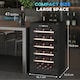 image 5 of HOMCOM 41 Bottle Wine Fridge, 91 Litre Capacity, 45cm Freestanding Wine Cooler Fridge with Glass Door, LED Light, Digital Touch Screen, Temperature Control, Black | Black
