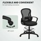 image 6 of Vinsetto Mesh Office Chair with Lumbar Support, Adjustable Height, Black | Black | One Size