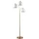 image 3 of ValueLights Dantzig Polished Copper Floor Lamp with White Dome Shade