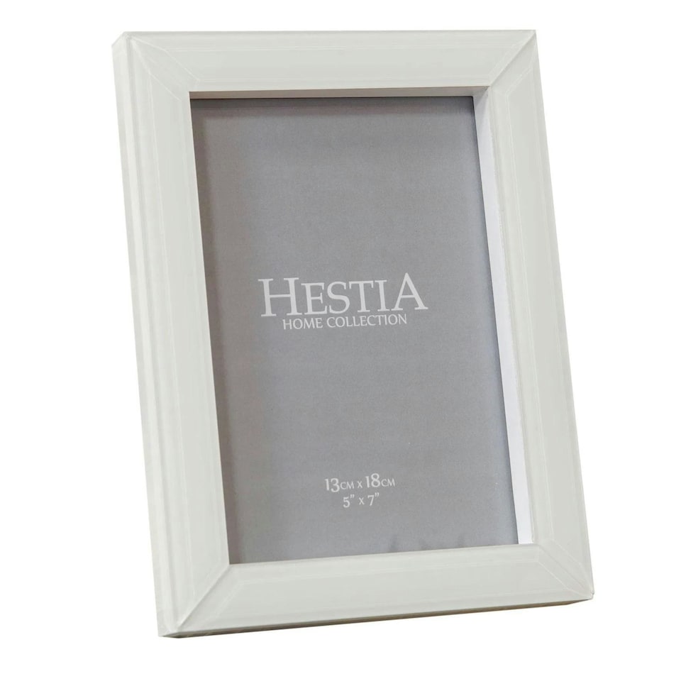 Hestia White Glass Photo Frame 5" x 7" HE1500F57 DE | Multi | One Size