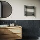 image 2 of Zennor - Black Electric Towel Rail H600mm x W600mm Straight 200w Standard