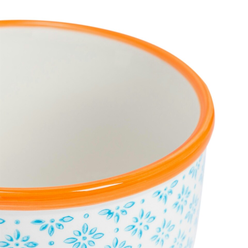 image 1 of Nicola Spring Hand-Printed Plant Pot - 14cm - Blue Blue