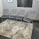 image 4 of Dining Chairs Set of 4 Grey Velvet Kitchen Chairs Grey
