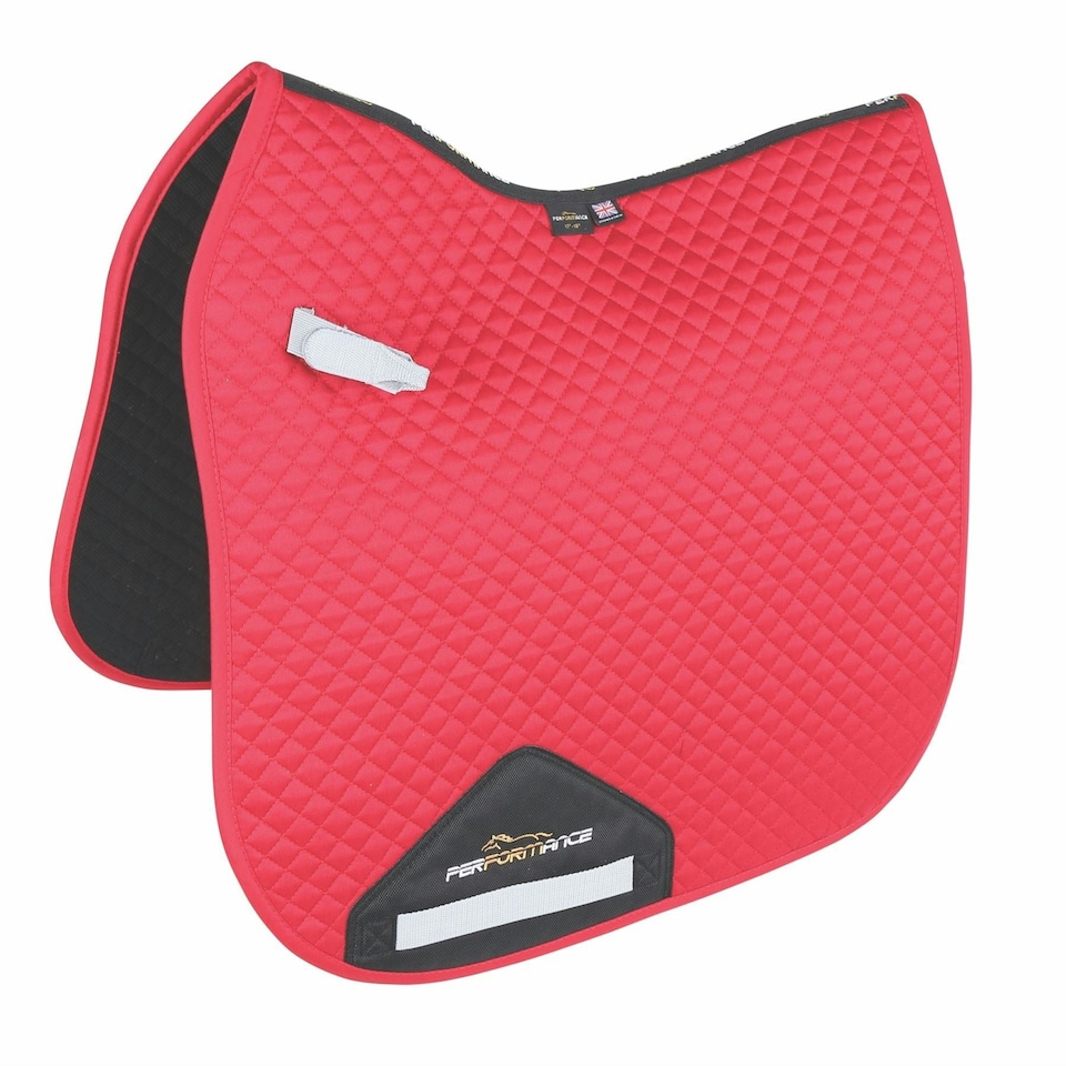 image 1 of Shires Performance Dressage Saddlecloth Red | Size: 17-18 Inch
Colour: Raspberry