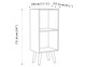 image 4 of 2-Tier Cube Display Cabinet with Scandinavian Legs | Brown | Oak & Pine | 1
