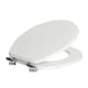 image 1 of Harbour Housewares Wooden Soft Close Toilet Seat - White | White | White