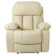 image 4 of Chester Bonded Leather Manual Recliner Chair with Heat And Massage (Cream)