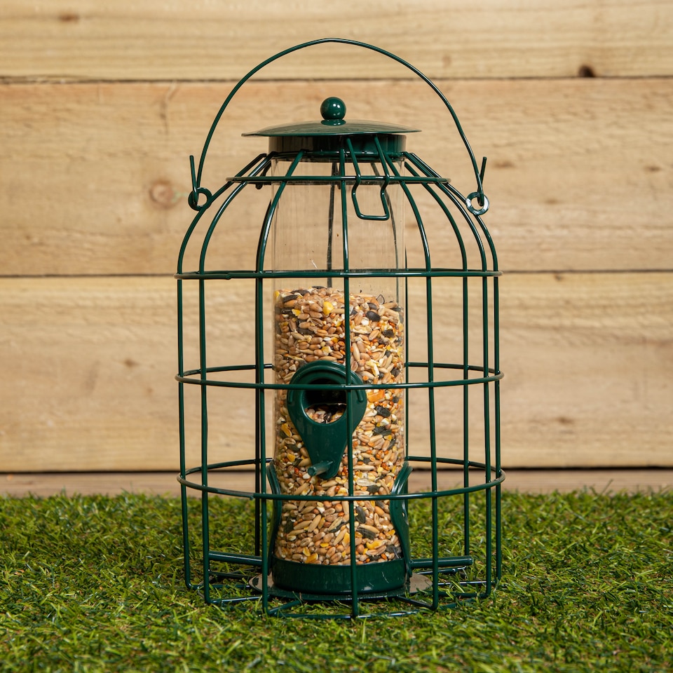 image 1 of Samuel Alexander Pack of 3 Hanging Nut Seed & Fat Ball Bird Feeders with Squirrel Guard
