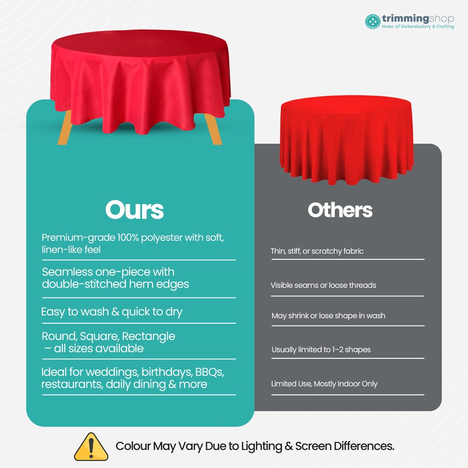 image 1 of Round Polyester Tablecloth, Premium Linen Table Cover - 70 Inch