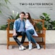 image 3 of Outsunny 2-Seater Garden Bench Wooden Outdoor Bench Carbonized
