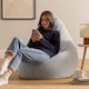 image 2 of Dalton Medium Beanbag Corduroy Light Grey | Grey | Grey | 1