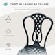 image 4 of Outsunny Garden Bistro Set Outdoor Table Chairs Aluminium Patio Lawn