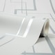 image 4 of Lines Maze Wallpaper in Soft Grey and Silver Multi
