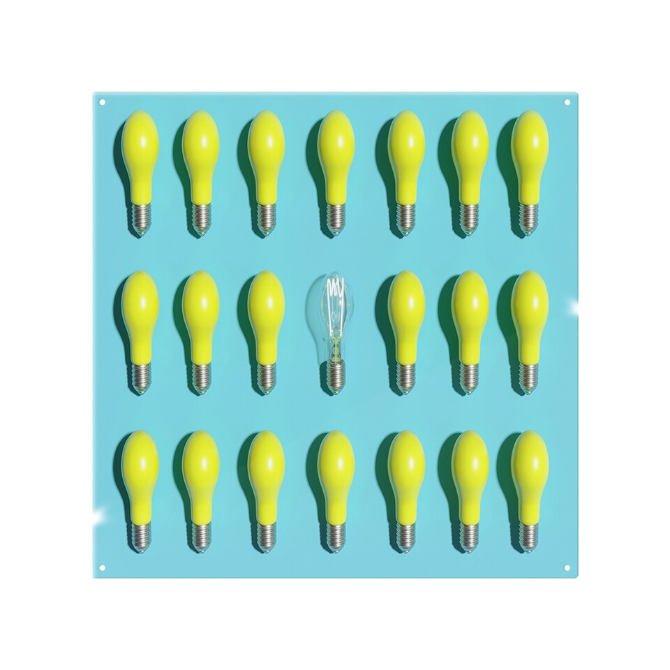 image 1 of Yellow Bulbs Splash Back | White