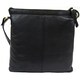 image 4 of Butter Soft Premium Leather Cross Body Bag, Adjustable Shoulder Strap Grey | Charcoal