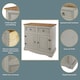 image 2 of Corona Small Sideboard in Antique Waxed Pine - 2 Drawers and 2 Doors with Adjustable Shelf | Grey | Grey | One Size | 1