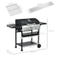 image 7 of Outsunny 4+1 Burner Propane Gas Barbecue Grill with Thermometer, Bottle Opener