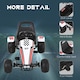 image 4 of HOMCOM Kids Children Pedal Go Kart Manual Ride On Car with Brake Gears Steering Wheel Adjustable Seat 4 Smooth Wheels Racing-Style White 104 x 66 x 57 cm