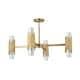 image 5 of Marvele Multi Arm Pendant Ceiling Light Contemporary Aged Brass 8x E14
