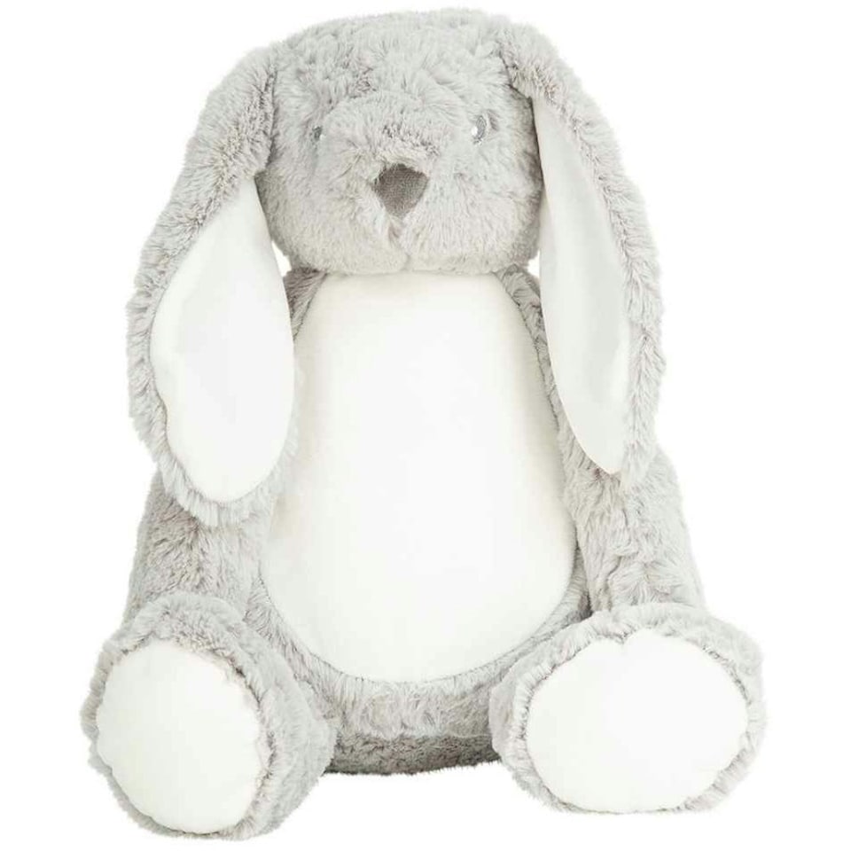 Mumbles Zippie Bunny Plush Toy - Grey - One Size