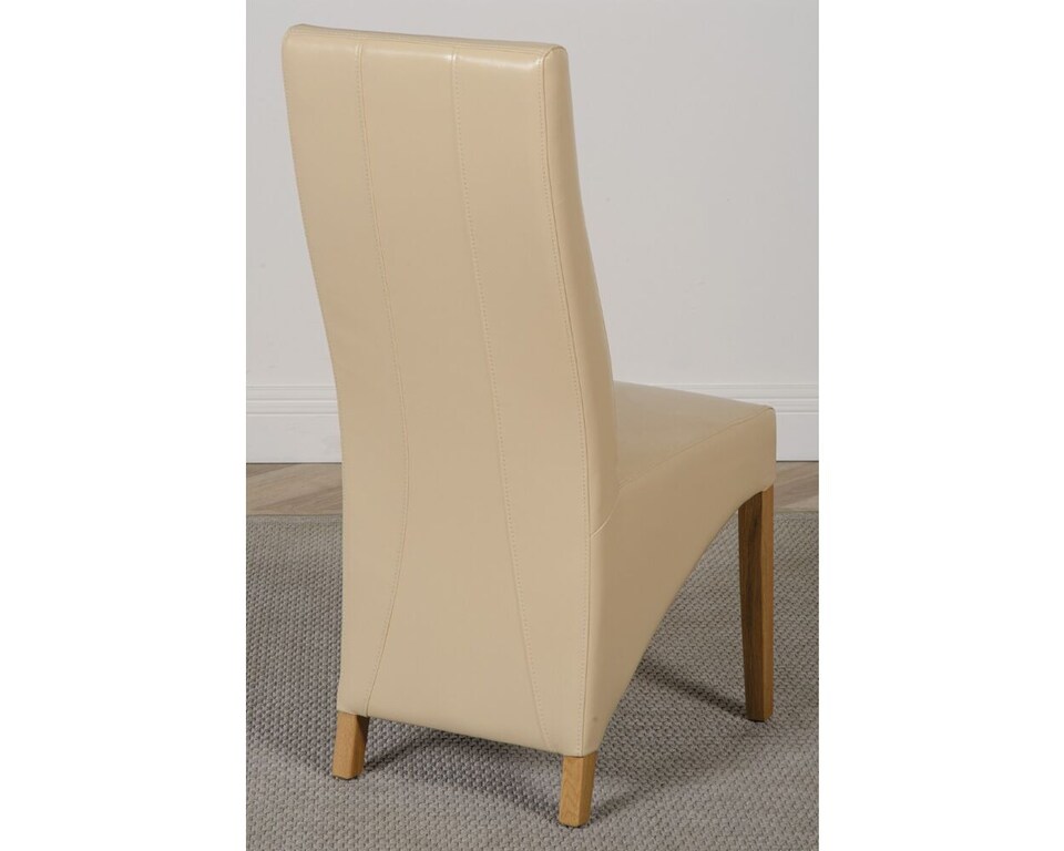 image 1 of Richmond 140-220cm Oak Extending Dining Table and 8 Lola Leather Chairs | Cream | Cream