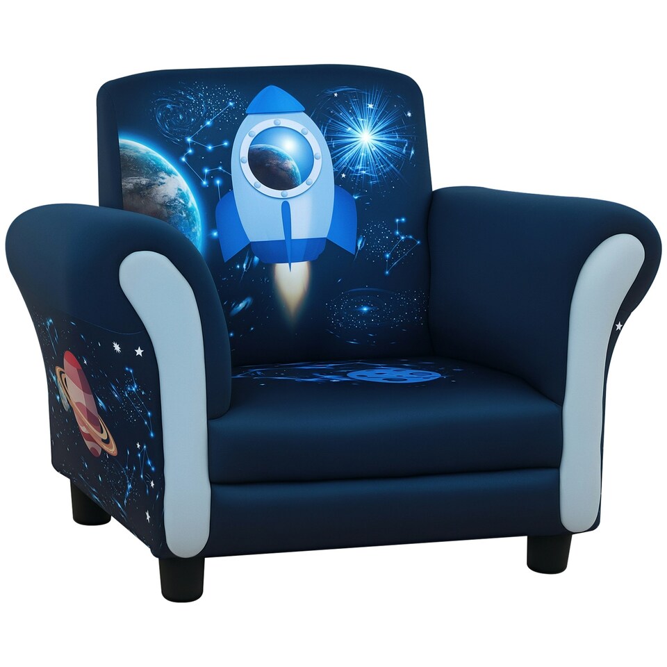 image 1 of HOMCOM Kids Armchair Toddler Sofa Children Chair with Armrest for 3-5 Years