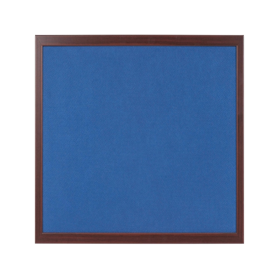 Bi-Office Earth-It Blue Felt Noticeboard Cherry Wood Frame 2400x1200mm - FB8643653
