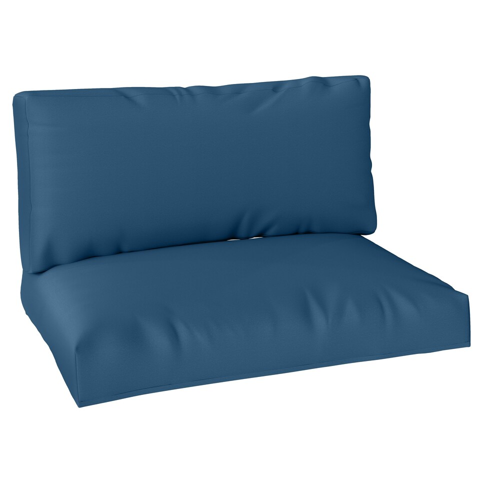 image 1 of Outsunny 2 Seat Pallet Cushions 20cm Thick Outdoor Seat Pads, Charcoal Grey