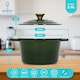 image 2 of Argon Tableware 2.8L Round Cast Iron Casserole Dish with Self-Basting Lid - 2.95QT Dutch Oven Roasting Dish Pot | Green | Green | 1