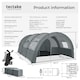 image 6 of Tent Roskilde - for 6 people, with awning, groundsheet, 4 windows with mosquito nets | Grey | light grey/dark grey | 480 x 350 x 195 cm | 1