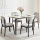 image 6 of HOMCOM Dining Table for 4, Kitchen Table with Sintered Stone Tabletop