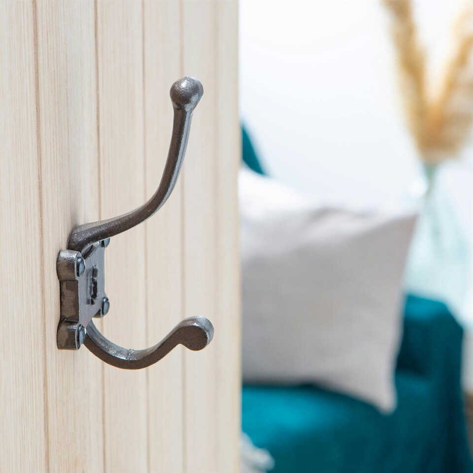 image 1 of Hammer & Tongs Number 1 Double Wall Hook - W50mm x H115mm - Raw